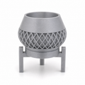 Mini Vaso Geométrico Cachepô Decorativo 3D Com Suporte Para Suculentas