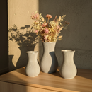 Vasos Decorativos Canelados em 3 Tamanhos Estilo Moderno para Ambientes Elegantes