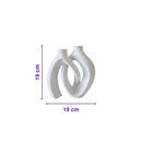 Vaso Decorativo Off-White Design Orgânico Impressão 3D Luxo com Textura Marmorizada