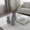 Vasos Decorativos Canelados em 3 Tamanhos Estilo Moderno para Ambientes Elegantes