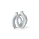 Vaso Decorativo Off-White Design Orgânico Impressão 3D Luxo com Textura Marmorizada