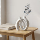 Vaso Decorativo Off-White Design Orgânico Impressão 3D Luxo com Textura Marmorizada
